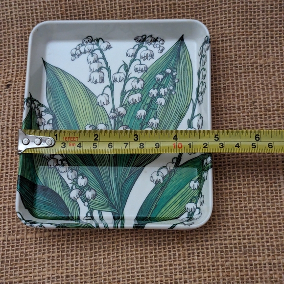 Mebel Made In Italy Vintage 5 Floral Stacking Appetizer Plates Trays Melamine - Picture 3 of 6